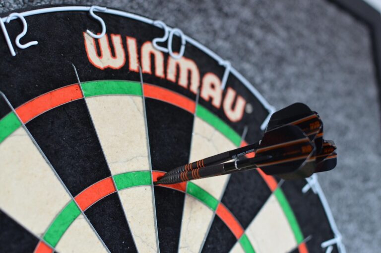 Dartsboard mit Pfeilen für Einsteiger und Profis in heller Spielumgebung